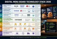 Digital menu board technology stack for restaurants